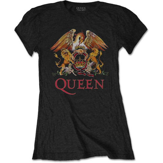 QUEEN LADIES T-SHIRT: CLASSIC CREST