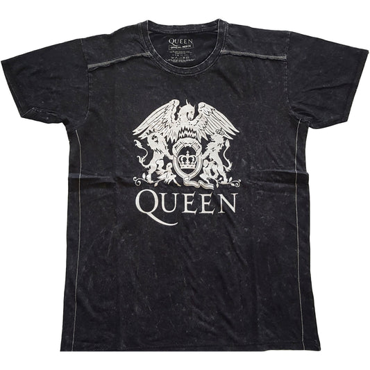 QUEEN UNISEX T-SHIRT: CLASSIC CREST (SNOW WASH)
