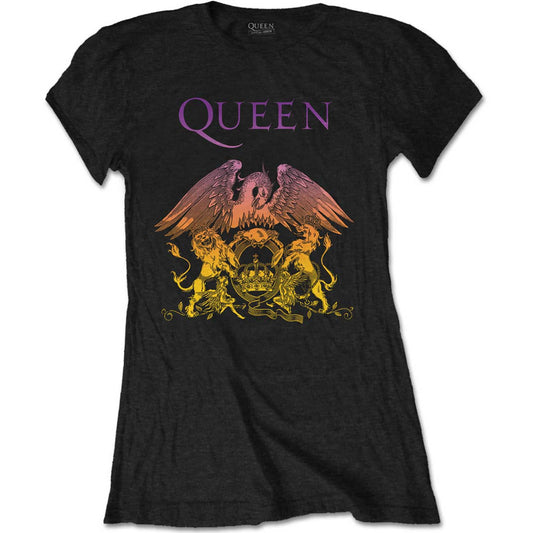QUEEN LADIES T-SHIRT: GRADIENT CREST