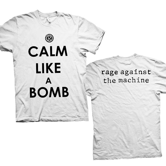 RAGE AGAINST THE MACHINE UNISEX T-SHIRT: CALM LIKE A BOMB