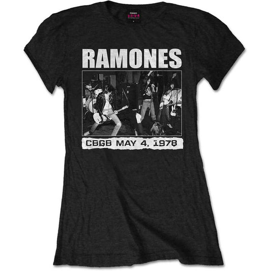 RAMONES LADIES T-SHIRT: CBGB 1978