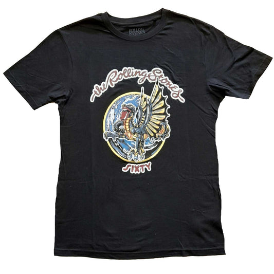 THE ROLLING STONES LADIES T-SHIRT: SIXTY DRAGON GLOBE