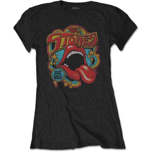 THE ROLLING STONES LADIES T-SHIRT: RETRO 70S VIBE