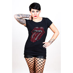 THE ROLLING STONES LADIES T-SHIRT: CLASSIC TONGUE