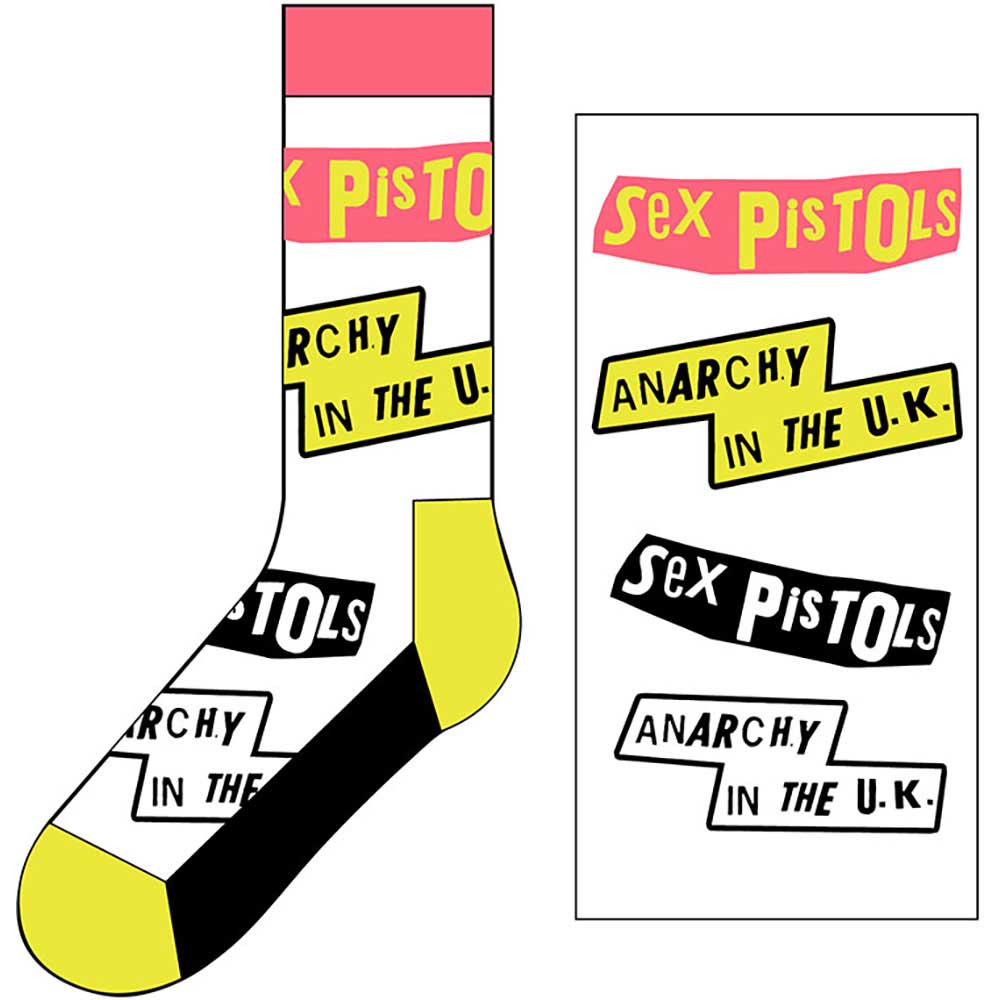 THE SEX PISTOLS UNISEX ANKLE SOCKS: ANARCHY IN THE UK (UK SIZE 7 - 11)