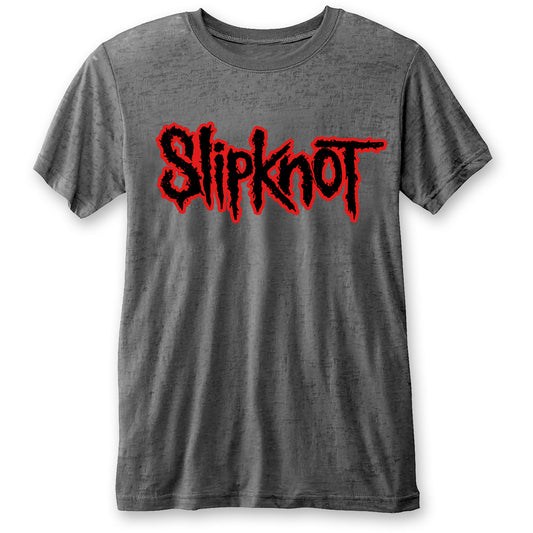 SLIPKNOT UNISEX BURN OUT T-SHIRT: LOGO