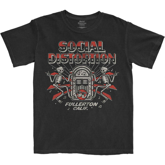 SOCIAL DISTORTION UNISEX T-SHIRT: JUKEBOX SKELLY