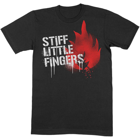 STIFF LITTLE FINGERS UNISEX T-SHIRT: GRAFFITI