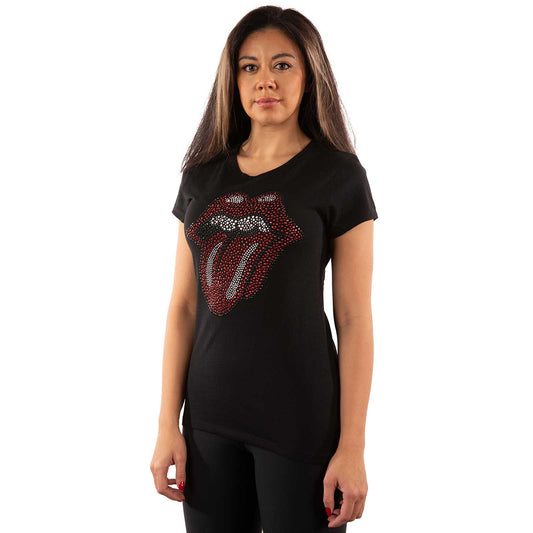 THE ROLLING STONES LADIES T-SHIRT: CLASSIC TONGUE