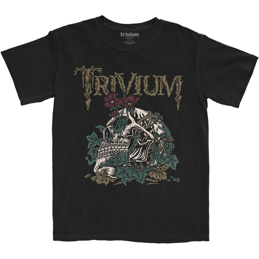 TRIVIUM UNISEX T-SHIRT: SKELLY FLOWER