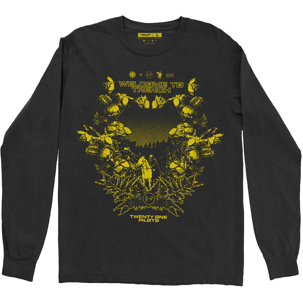 TWENTY ONE PILOTS UNISEX LONG SLEEVED T-SHIRT: TRENCH SCENE