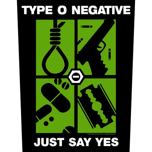 Type O Negative Just Say Yes Back Patch