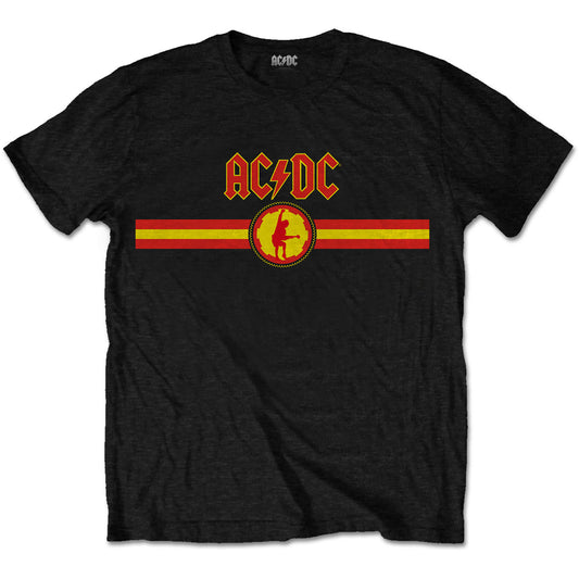 AC/DC UNISEX T-SHIRT: LOGO & STRIPE
