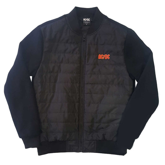 AC/DC UNISEX QUILTED JACKET: LOGO