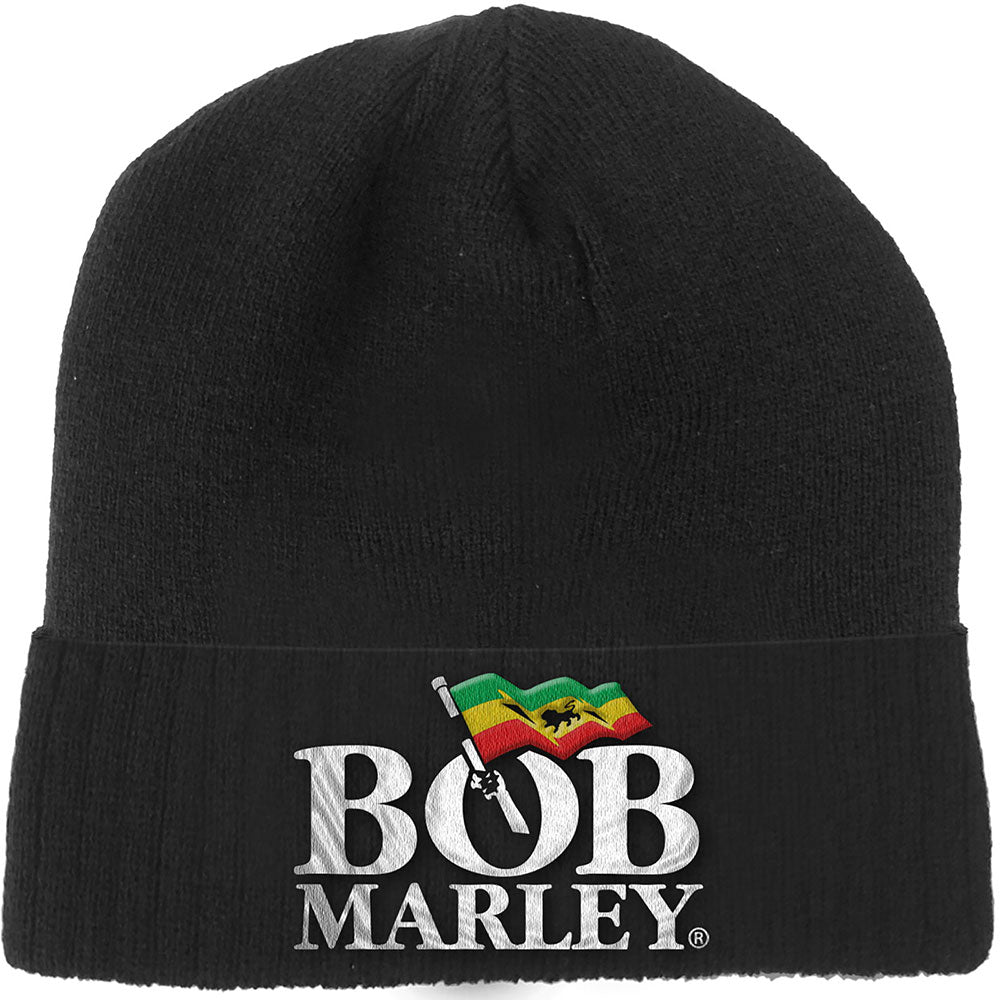 BOB MARLEY UNISEX BEANIE HAT: LOGO