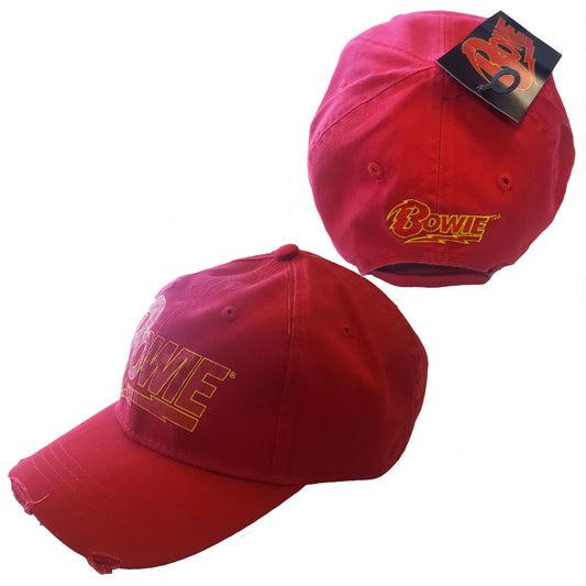 DAVID BOWIE UNISEX BASEBALL CAP: FLASH LOGO