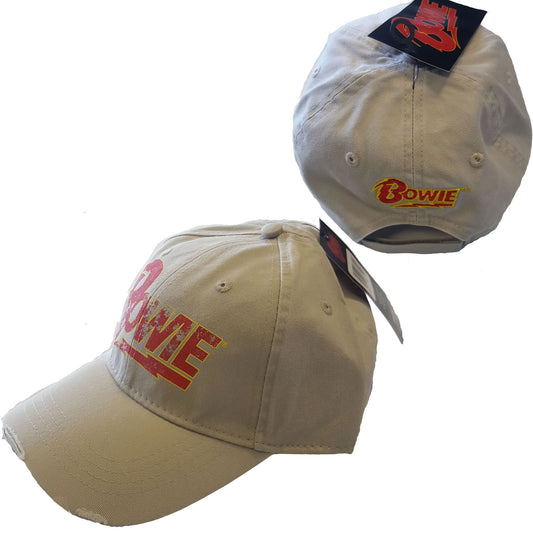DAVID BOWIE UNISEX BASEBALL CAP: FLASH LOGO