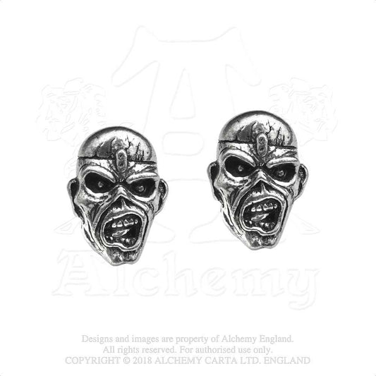 IRON MAIDEN STUD EARRINGS: PIECE OF MIND EDDIE