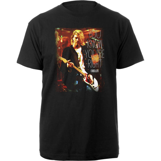 KURT COBAIN UNISEX T-SHIRT: YOU KNOW YOU'RE RIGHT