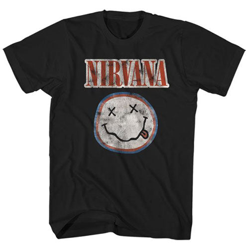 NIRVANA UNISEX T-SHIRT: DISTRESSED LOGO