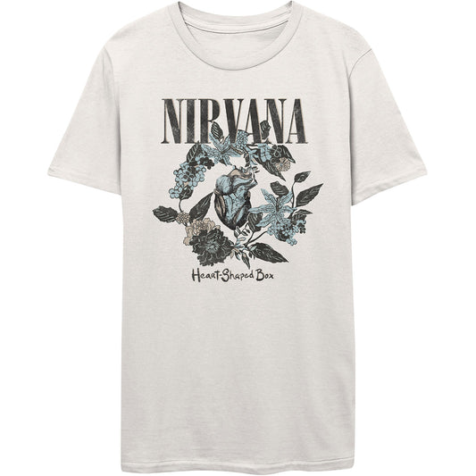 NIRVANA UNISEX T-SHIRT: HEART SHAPE BOX