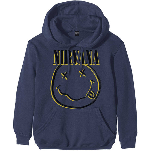 NIRVANA UNISEX PULLOVER HOODIE: INVERSE HAPPY FACE