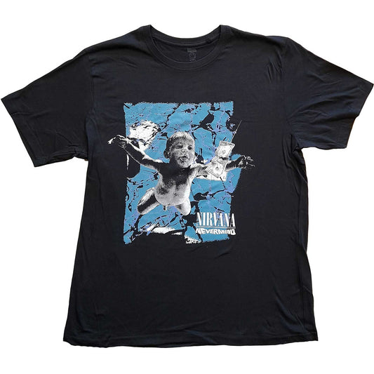 NIRVANA UNISEX T-SHIRT: NEVERMIND CRACKED