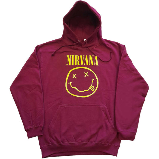 NIRVANA UNISEX PULLOVER HOODIE: YELLOW HAPPY  FACE