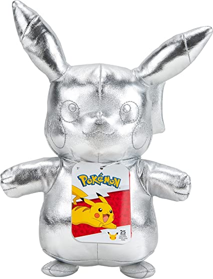 POKEMON 25TH CELEBRATION SILVER PIKACHU PLUSH