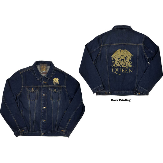 QUEEN UNISEX DENIM JACKET: CLASSIC CREST