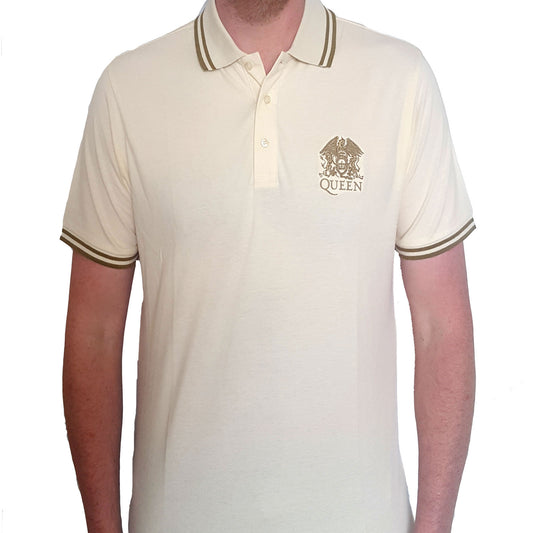 QUEEN UNISEX POLO SHIRT: CREST LOGO