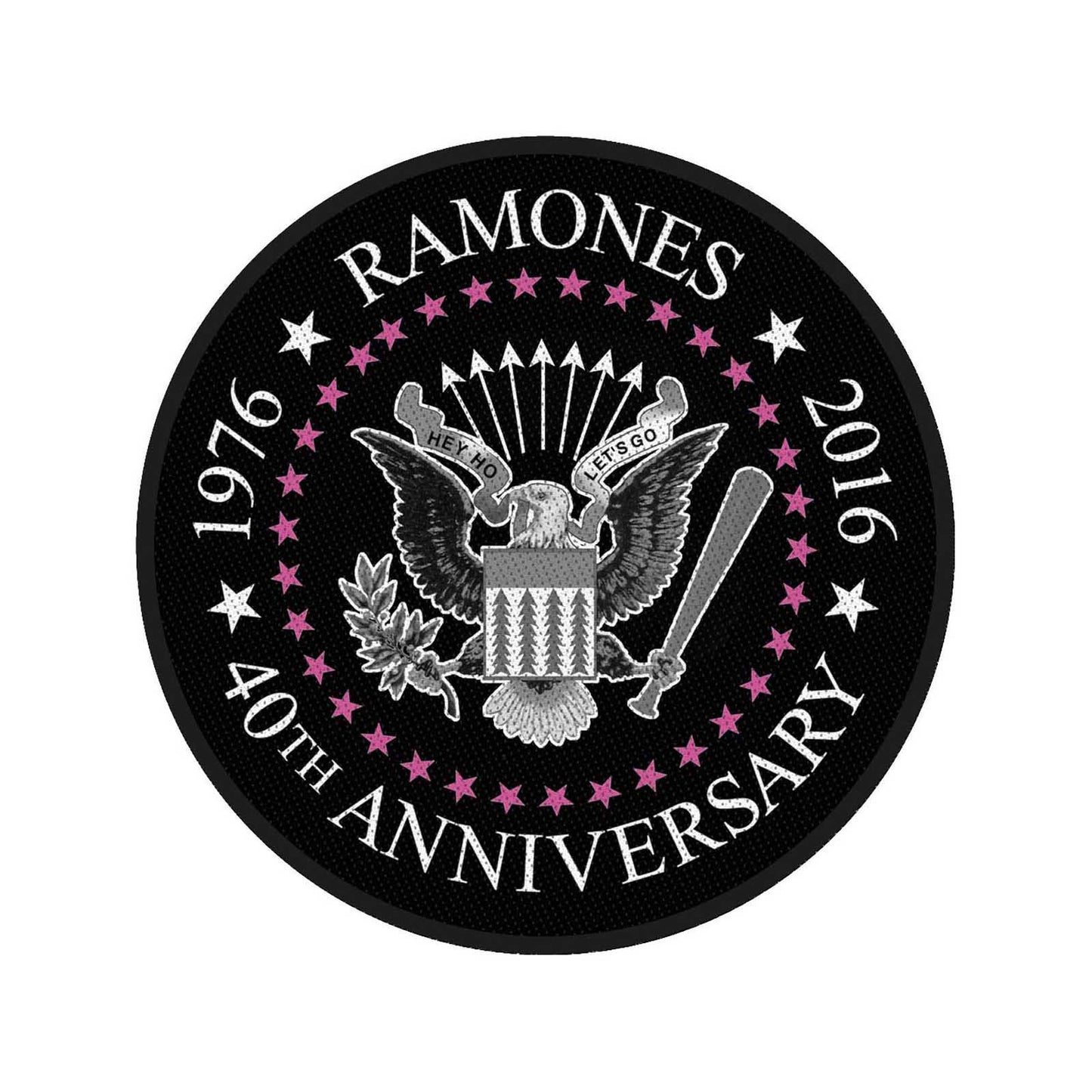 RAMONES STANDARD PATCH: 40TH ANNIVERSARY