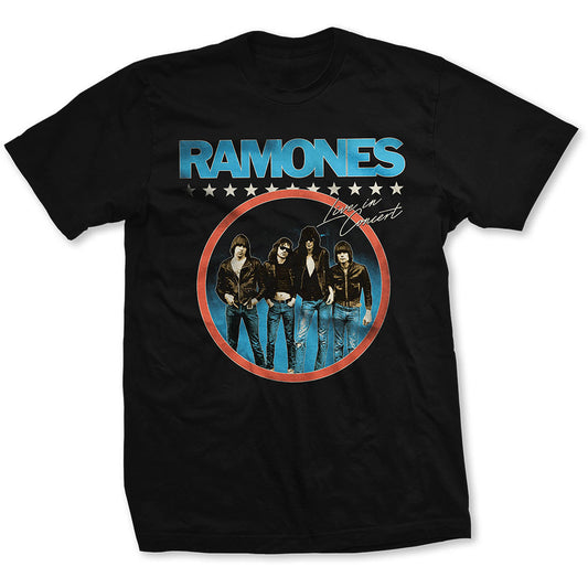 RAMONES UNISEX T-SHIRT: CIRCLE PHOTO