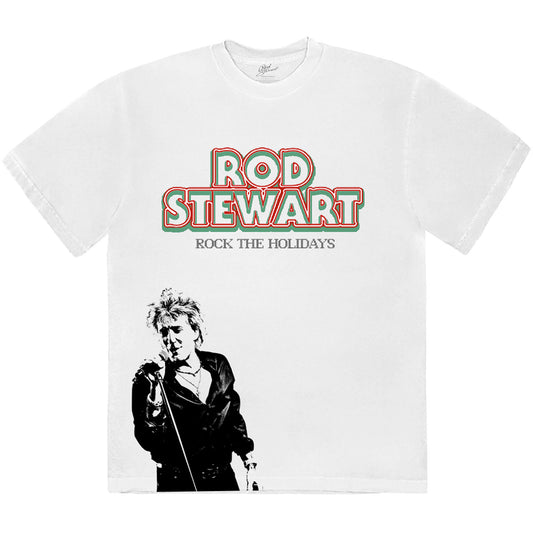 ROD STEWART UNISEX T-SHIRT: ROCK THE HOLIDAYS