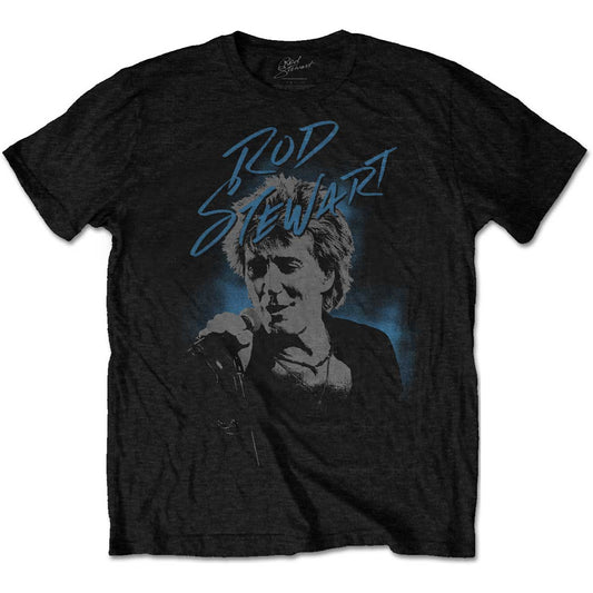 ROD STEWART UNISEX T-SHIRT: SCRIBBLE PHOTO