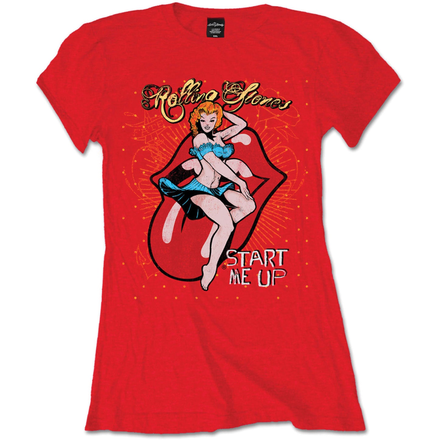 THE ROLLING STONES LADIES T-SHIRT: START ME UP