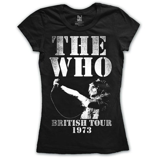 THE WHO LADIES T-SHIRT: BRITISH TOUR 1973