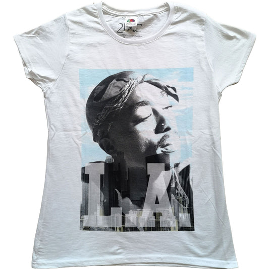 Tupac La Skyline Ladies T-Shirt