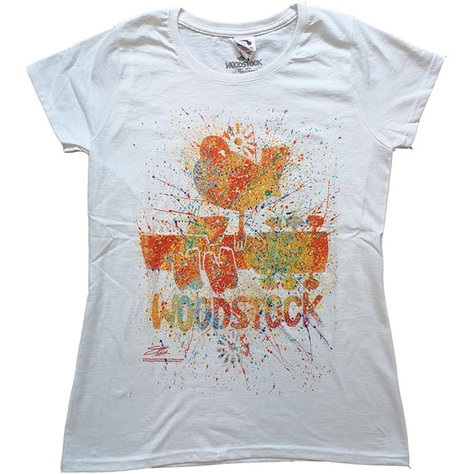 Woodstock Splatter Ladies T-Shirt